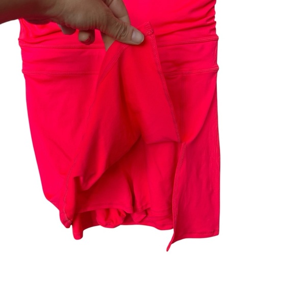 Free People Movement Easy Does It Dress Skortsie Mini Sunset Pink Large NWOT - Picture 9 of 12